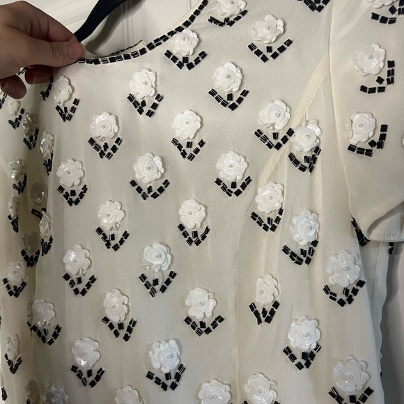 French Connection Beaded Fit and Flare Dress - Picture 5 of 12